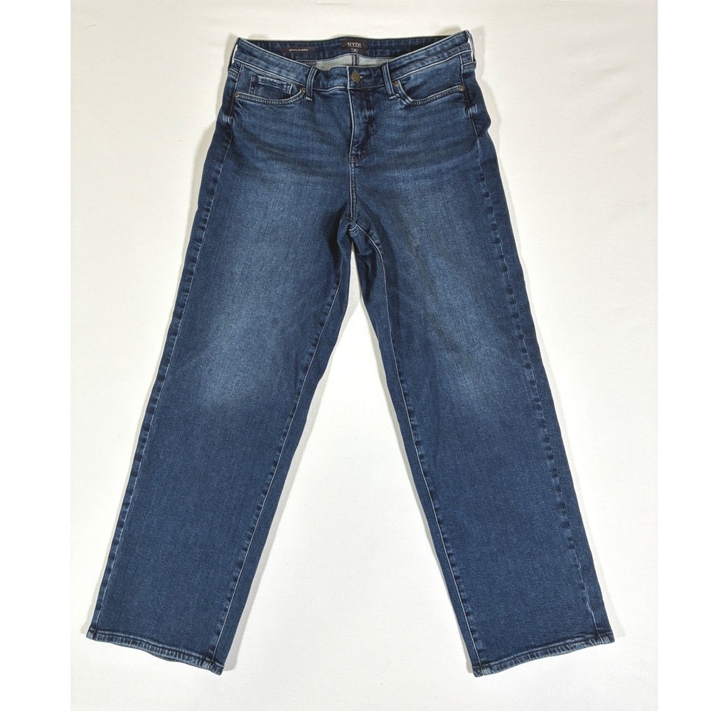 NYDJ Jemma Womens 6 Dark Wash High Rise Barrel Jeans Lift Tuck Denim